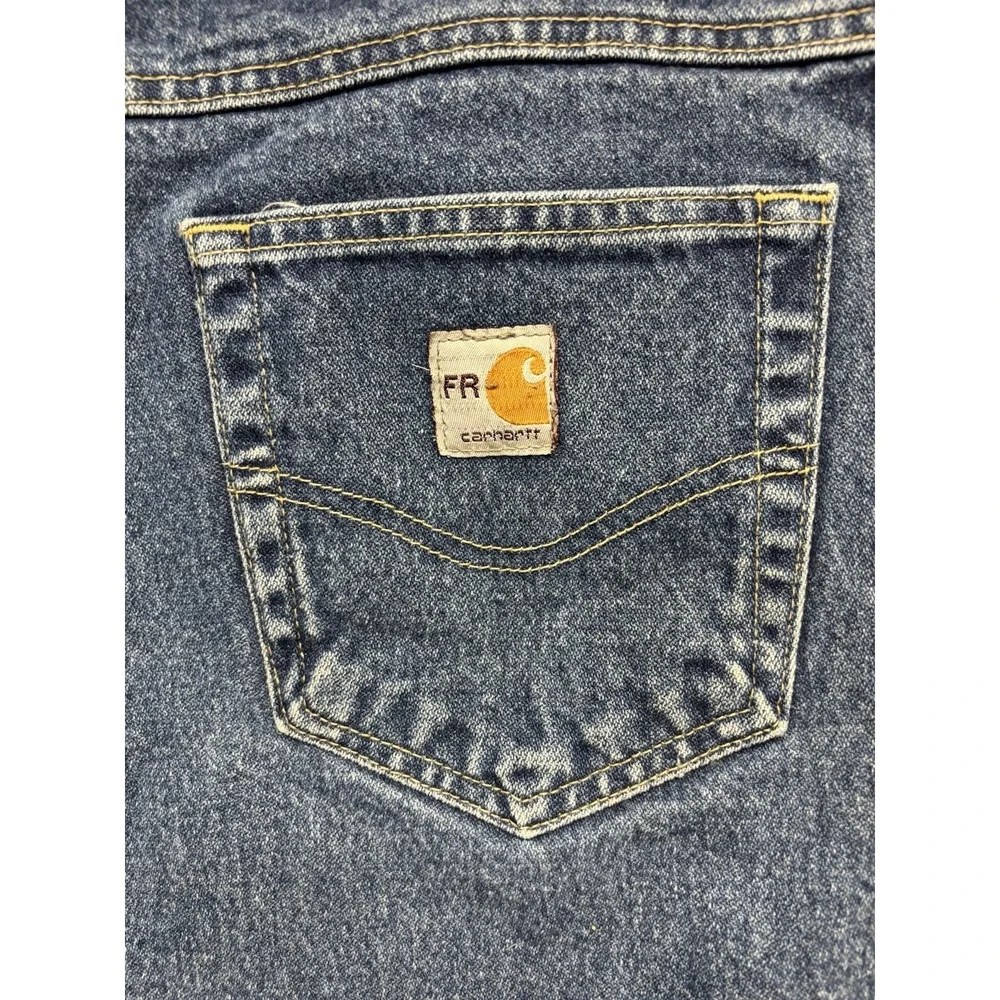 Carhartt FR Jeans Men's  38x30 Blue Denim Flame Resistant Workwear CAT 2 NFPA FR
